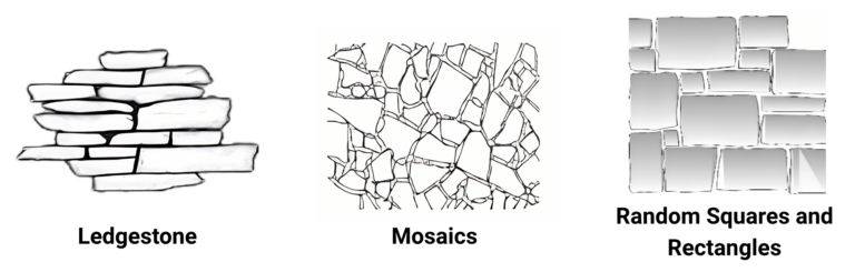 Ledgestone, Mosaics, Random Squares and Rectangles